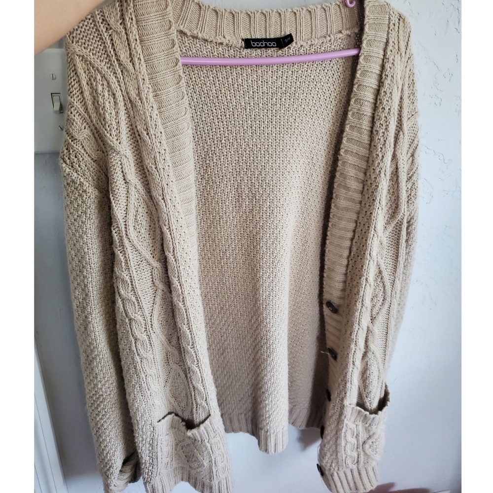 Chunky knitted cardigan